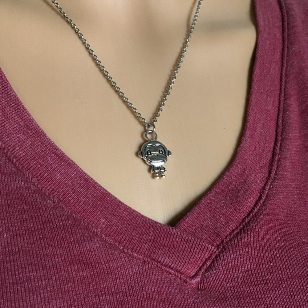 Moneky Handmade Necklace Tibetan Silver Charm Stainless Steel chain 4for$20 - Picture 2 of 4